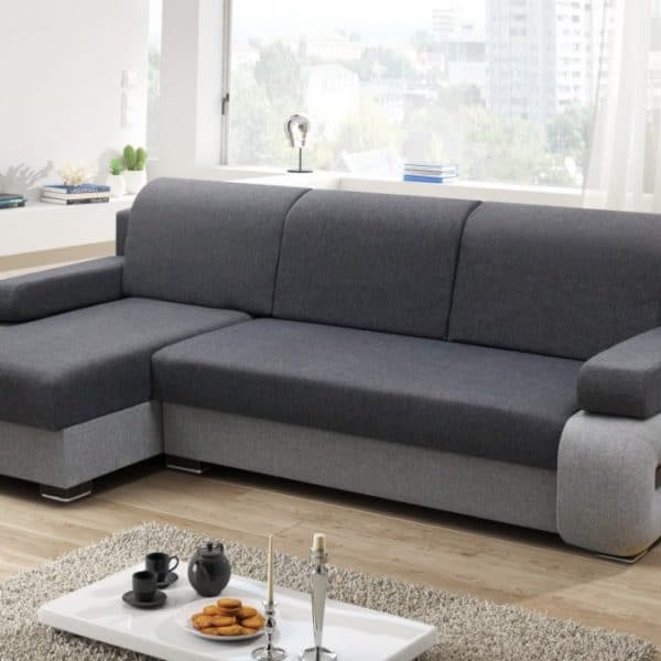 GREY corner sofa bed