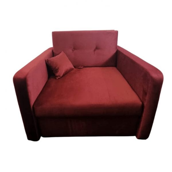 ARMCHAIR VELVET RED