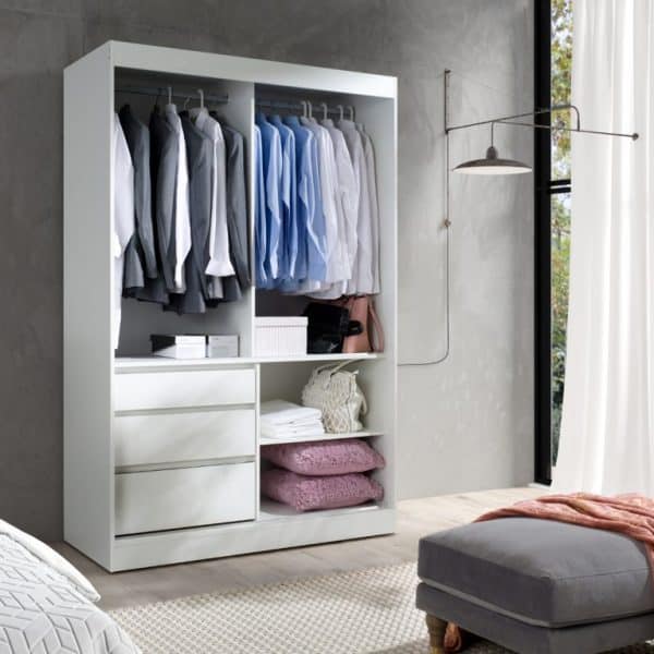 wardrobe HAITI 140 BLACK/LEFKAS